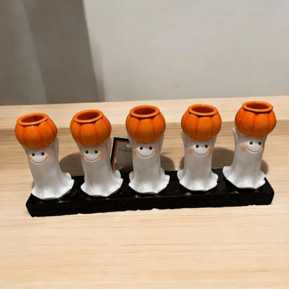 Ghost And Pumpkin Candelabra NWT